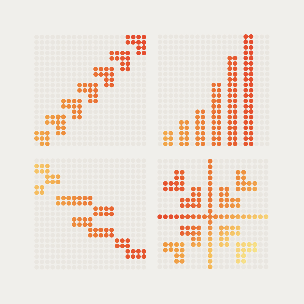 Illustration des 4 services principaux D'enenris par designer Lausanne